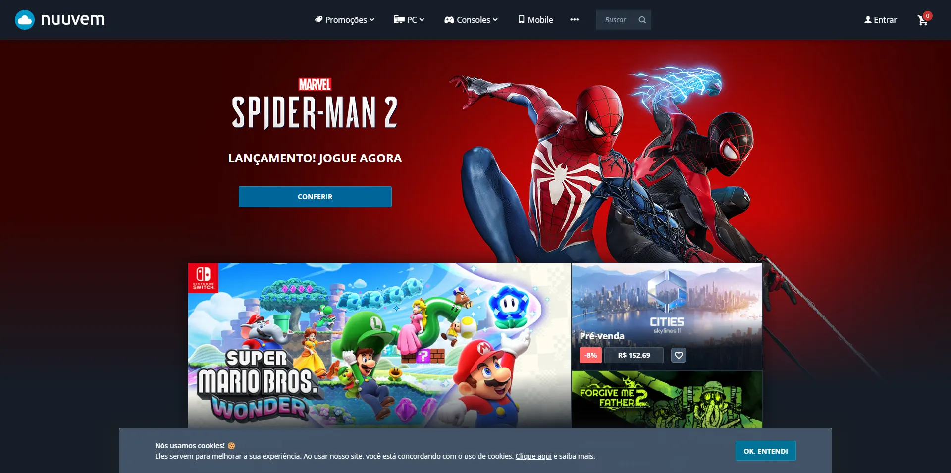 Referência de benchmarking: loja digital de jogos Nuuvem